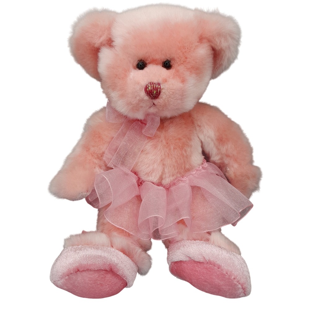 Russ Berrie Fiorina Pink Ballerina Teddy‎ Bear Plush Tutu Ballet 9" Collectible